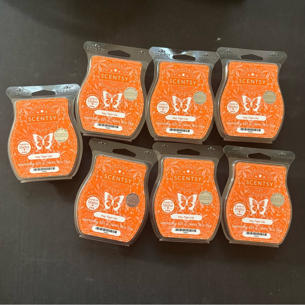 Scentsy SET OF 7 Scentsy Hey Tiger Lily Floral Fragrance Wax Bars New